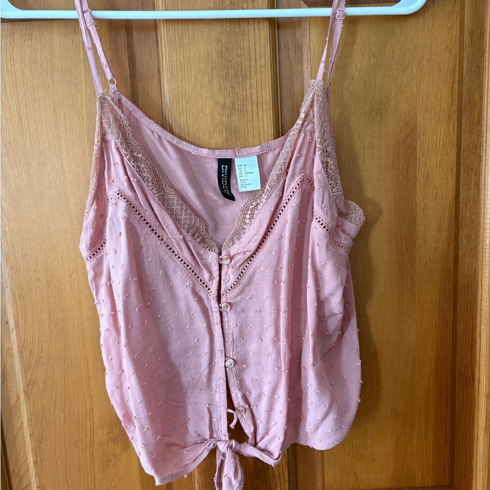 Charlotte Russe Blush Pink Lace Camisole